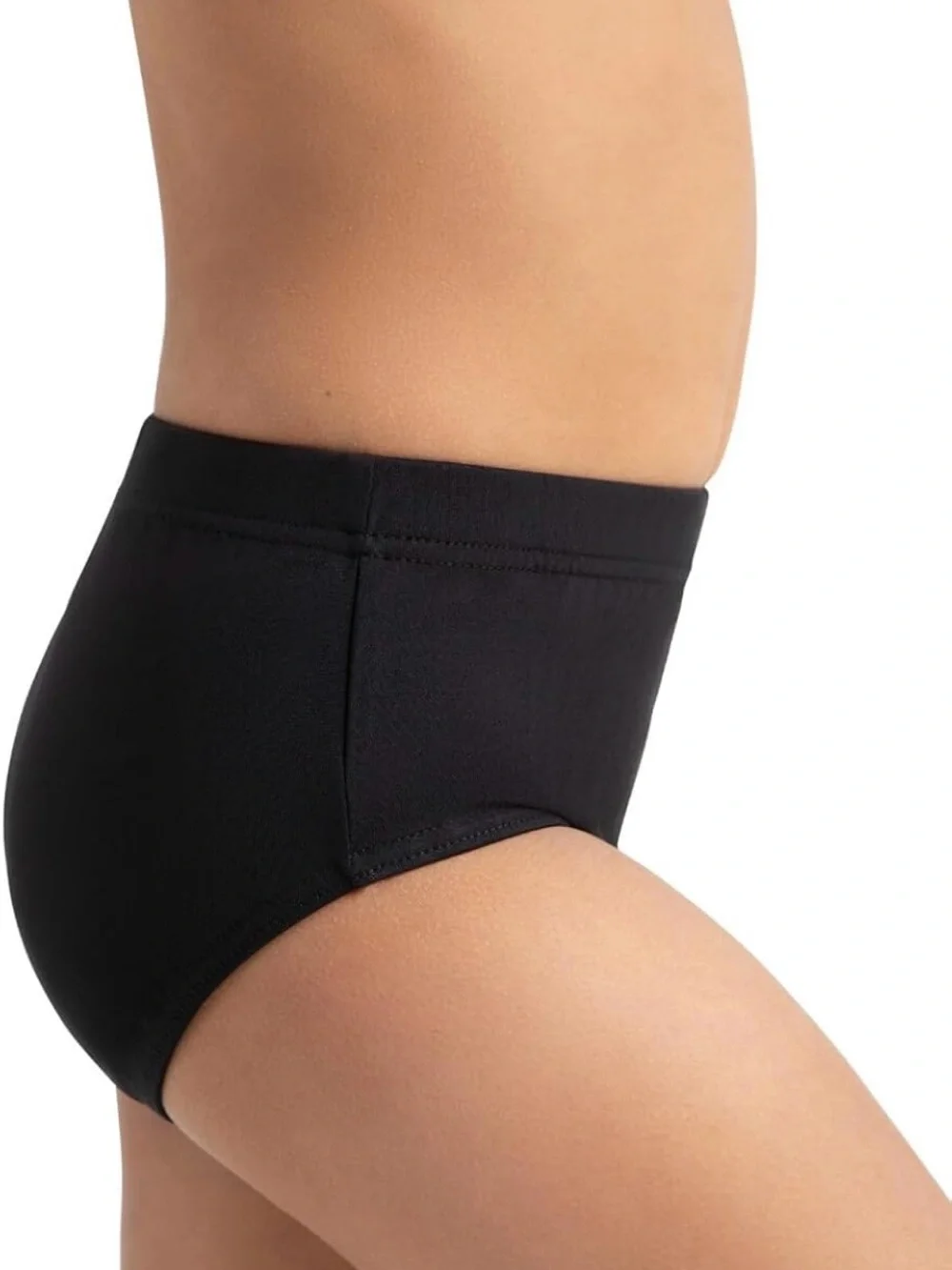 NWT Capezio Big Girls' Brief-Black-Size Medium
